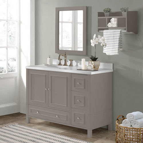 Alaterre Williamsburg 48" Single Bathroom Vanity Base Only in White